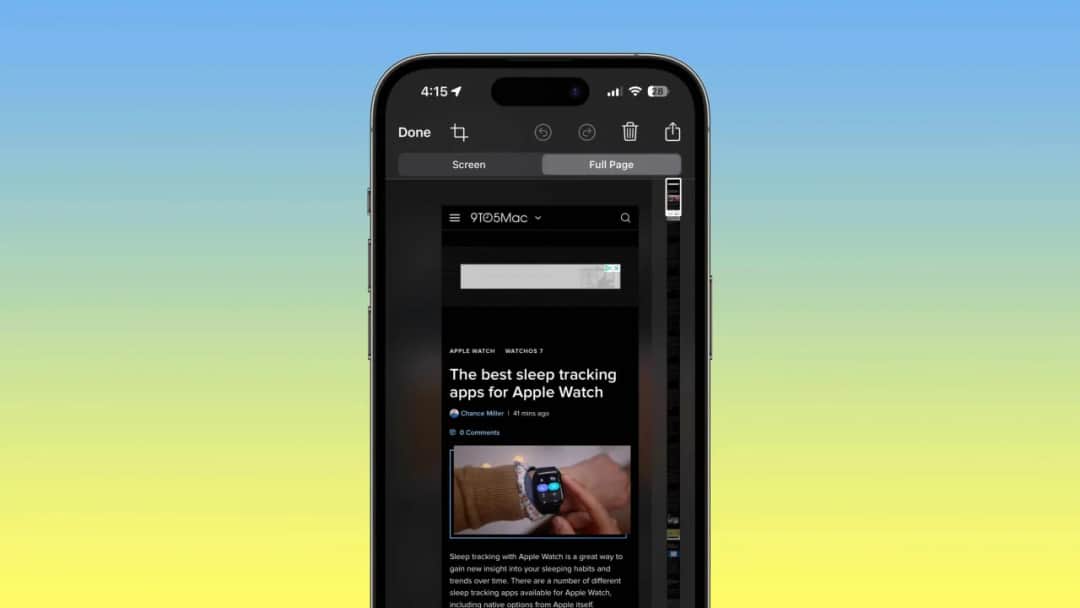 Długi screen iPhone: Cała strona i Messenger w jednym!