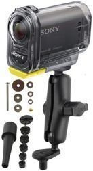 RAM Mount uchwyt do kamer Sony Action Cam & Sony Action Cam z Wi-Fi montowany w trzon widelca w motocyklu